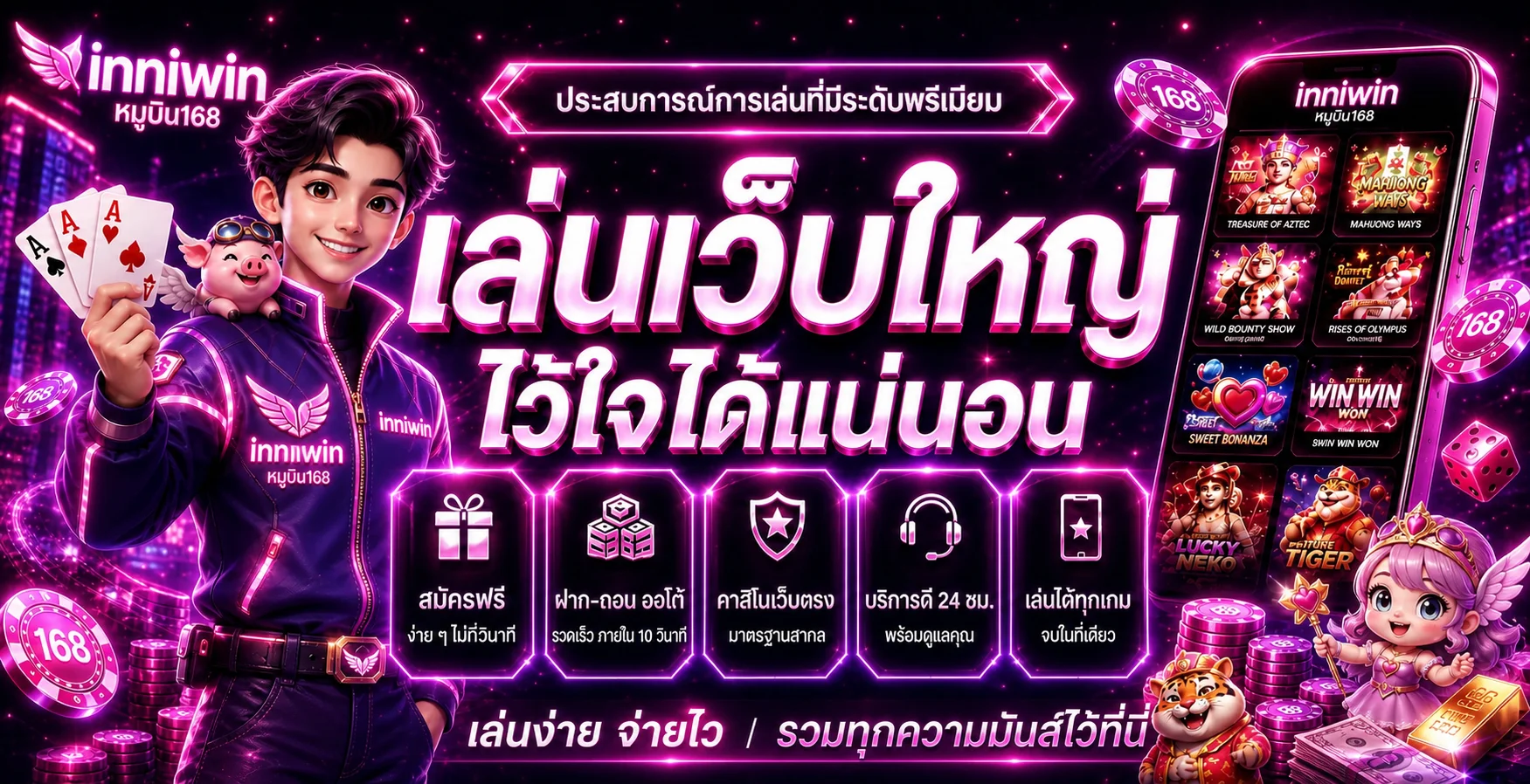 inniwin เว็บตรง แบนเนอร์สมัครสมาชิก รับเครดิตฟรี